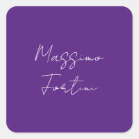 Violet Royal Élégant Minimaliste Calligraphie