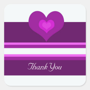 Sticker Carré Violet Vibrant Merci