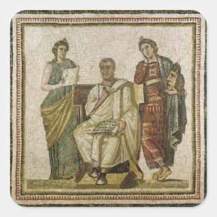 Sticker Carré Virgile et les Muses, de Sousse