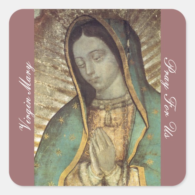 STICKER CARRÉ VIRGIN MARY PRIE POUR NOUS (Devant)