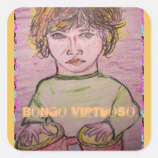 Sticker Carré virtuose du bongo