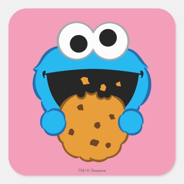 Sticker Carré Visage de Biscuit (Devant)