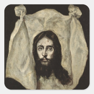 Sticker Carré Visage du Christ