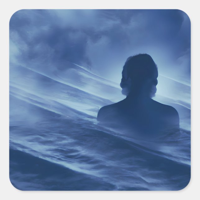 Sticker Carré Visez-le seul (Devant)