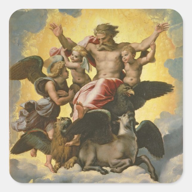 Sticker Carré Vision d'Ezekiel, c.1518 (Devant)