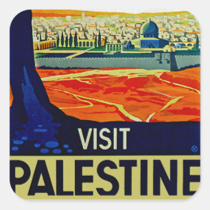 Sticker Carré Visite de la Palestine