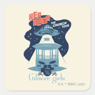 Sticker Carré Visite de l'église de Hep Alien de Gilmore Girls