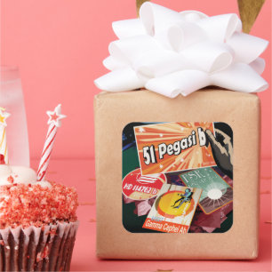 Sticker Carré Visitez La Première Exoplanète Trouvée À L'Extérie