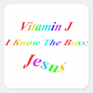 Sticker Carré Vitamine J