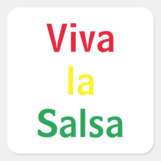 Sticker Carré viva la salsa (Devant)
