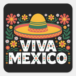 Sticker Carré Viva Mexico