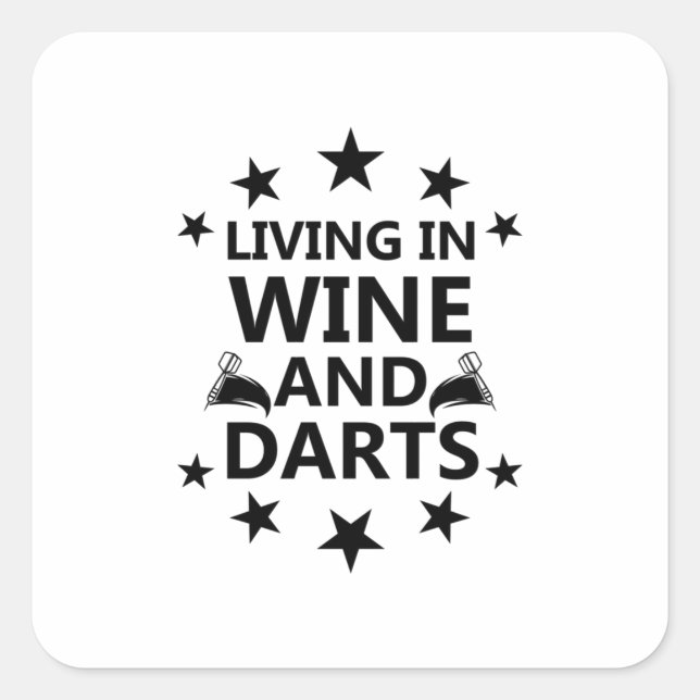 Sticker Carré Vivre Dans Le Vin Et Les Fosses (Devant)