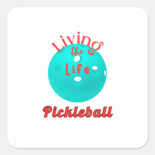 Sticker Carré Vivre La Vie Pickleball