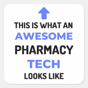 Sticker Carré Voici Ce Qu'Une Technologie Pharmaceutique Épatant