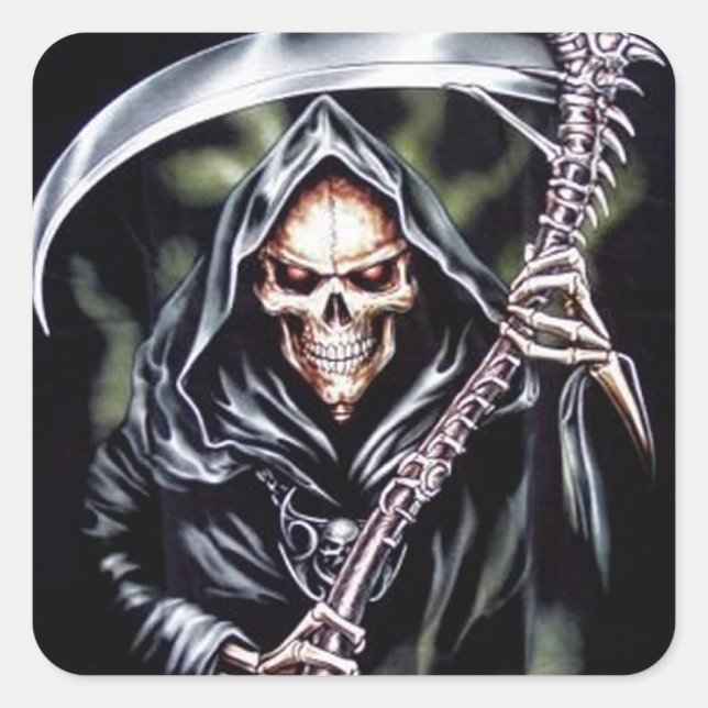 Sticker Carré Voici Grim (Devant)