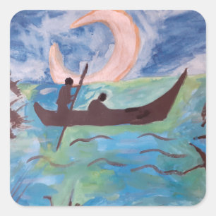 Sticker Carré Voile au clair de lune
