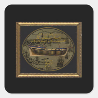 Sticker Carré Voilier colonial américain Sir Edward Hawke