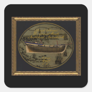 Sticker Carré Voilier colonial américain Sir Edward Hawke
