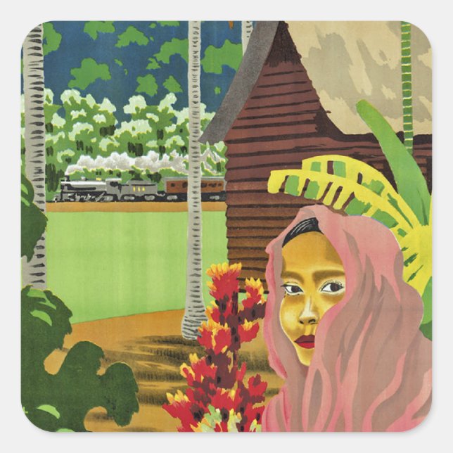 Sticker Carré Voir Malaya (Devant)