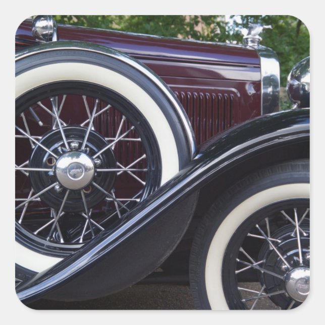 Sticker Carré Voiture classique Ford A 1930 (Devant)