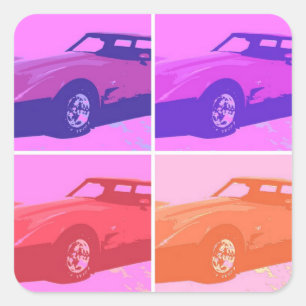Sticker Carré Voitures Classiques 1979