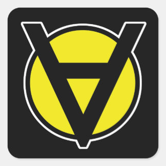 Sticker Carré Volatitaryisme - Anarchie Jaune