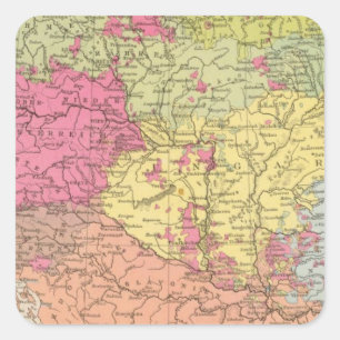 Sticker Carré Volkerkarte contre Oesterreich Ungarn, Autriche Ho