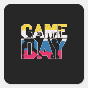 Sticker Carré Volleyball Player   Game Day Volleyball