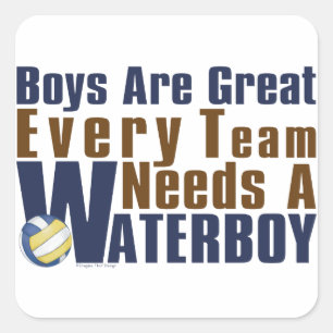 Sticker Carré Vollyball Waterboy en bleu