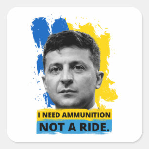 Sticker Carré Volodymyr Zelensky