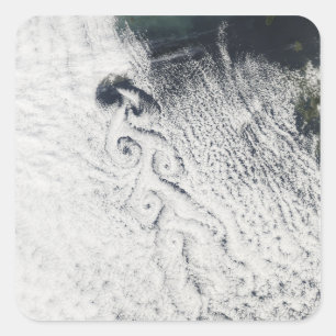 Sticker Carré Von Karmann nuages vortices