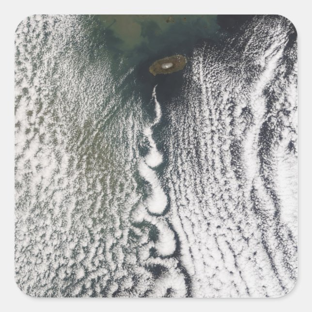 Sticker Carré Vortices nuageuses de Cheju Do, Corée du Sud (Devant)