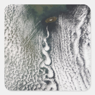 Sticker Carré Vortices nuageuses de Cheju Do, Corée du Sud