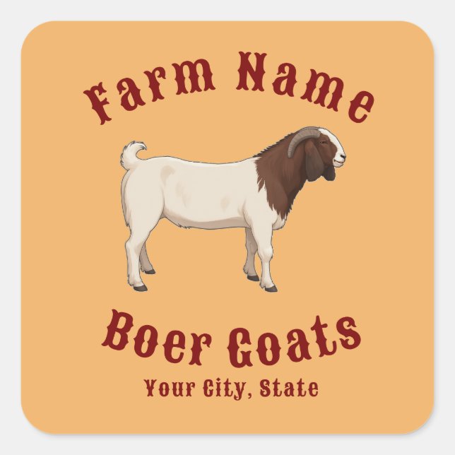 Sticker Carré Vos chèvres Boer de la ferme (Devant)