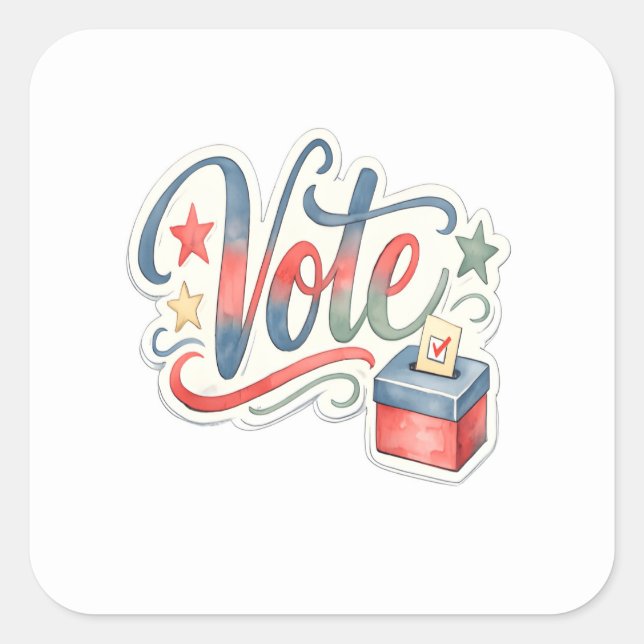 Sticker Carré Vote  (Devant)