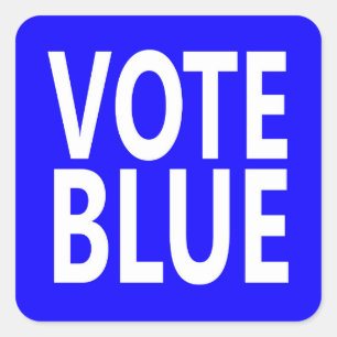 Sticker Carré Vote bleu