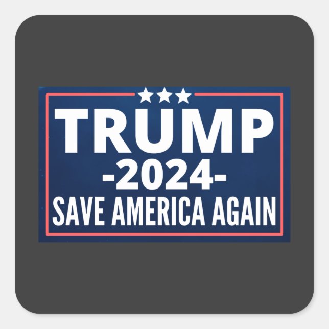 Sticker Carré vote, trump 2024, trump 2024, 2024, trump 2020 (Devant)