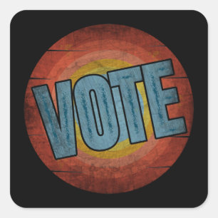 STICKER CARRÉ VOTE VINTAGE