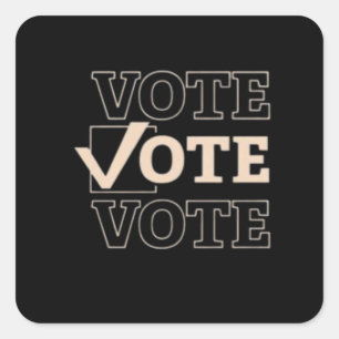 Sticker Carré Vote Vote Vote Vote Vote sur Unisex Crewneck