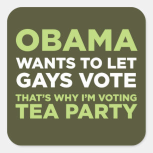 Sticker Carré Voter pour les gays