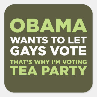 Sticker Carré Voter pour les gays