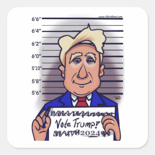 Sticker Carré Voter Trump