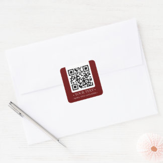 Sticker Carré Votre code QR d'entreprise
