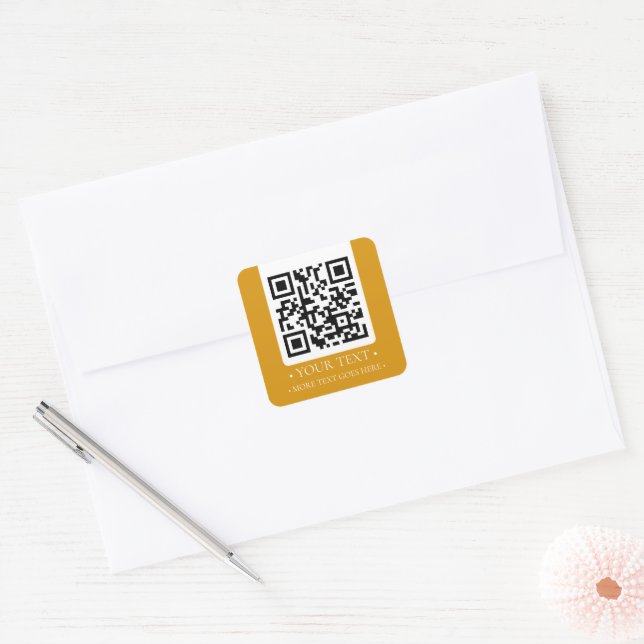 Sticker Carré Votre code QR d'entreprise (Enveloppe)