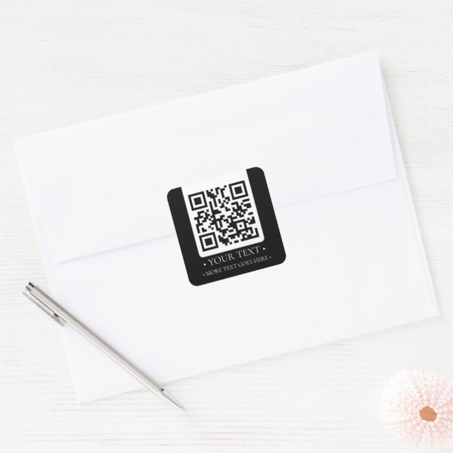 Sticker Carré Votre code QR d'entreprise (Enveloppe)