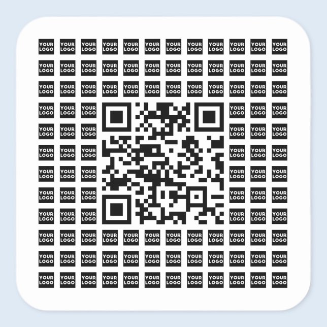 Sticker Carré Votre code QR Logo/Image Carrelé et modifiable (Créateur téléchargé)