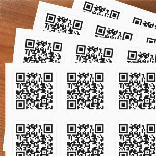 Sticker Carré Votre code QR Plus Détails de l'entreprise sur un