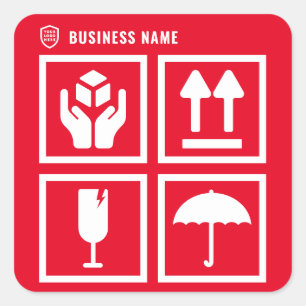 Sticker Carré Votre entreprise de logo   Symbole de gestion de p