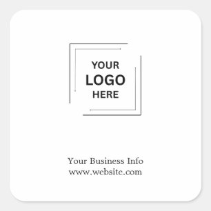 Sticker Carré Votre Logo   Entreprise Corporate Moderne Minimali