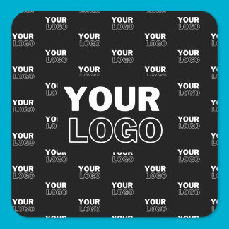 Sticker Carré Votre logo et votre logo de répétition Arrière - p